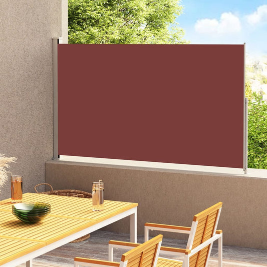 Patio Retractable Side Awning 180x300 cm Brown