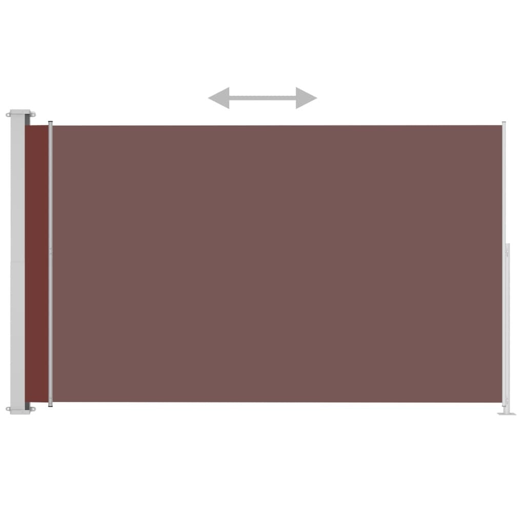 Patio Retractable Side Awning 180x300 cm Brown