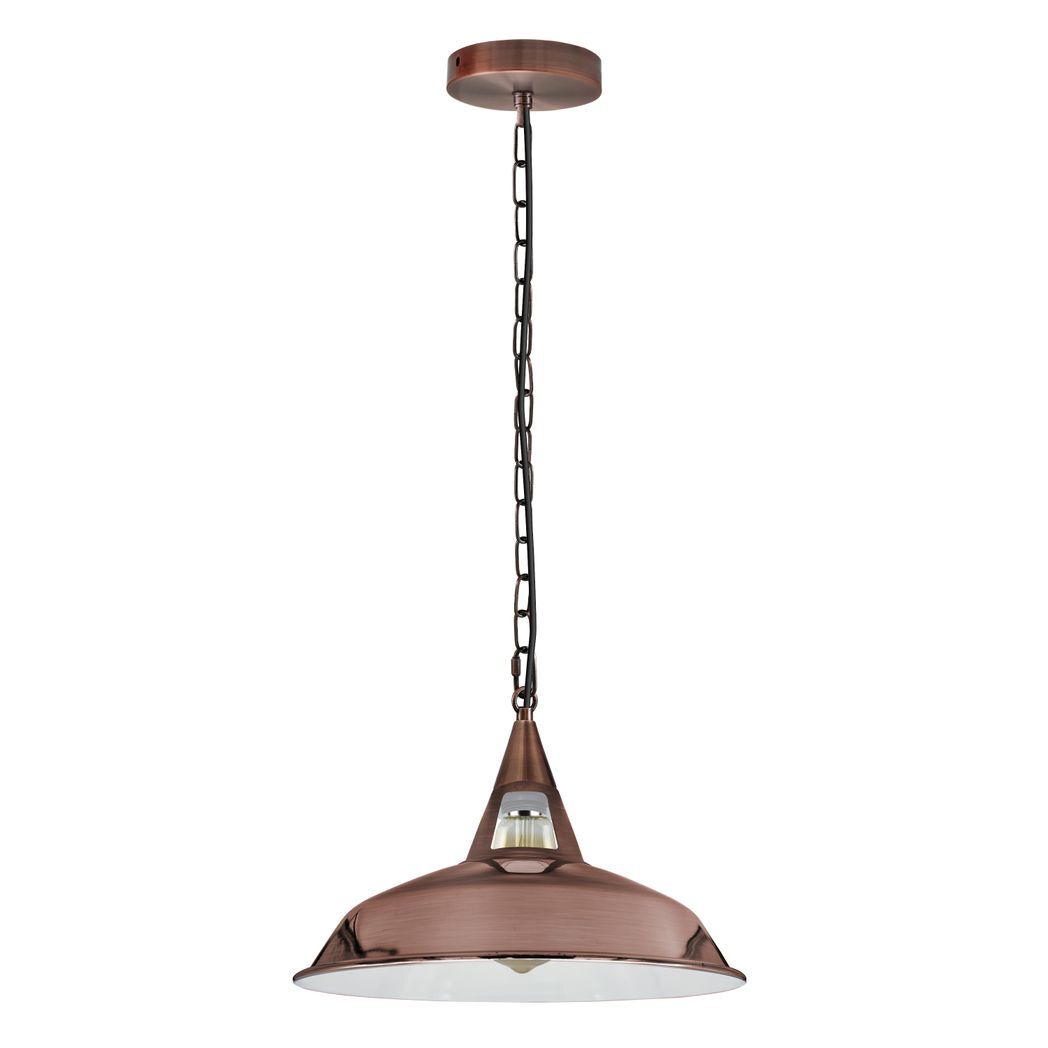 Vintage Industrial Copper Metal Ceiling Lamp Shade Pendant Lights, UK E28