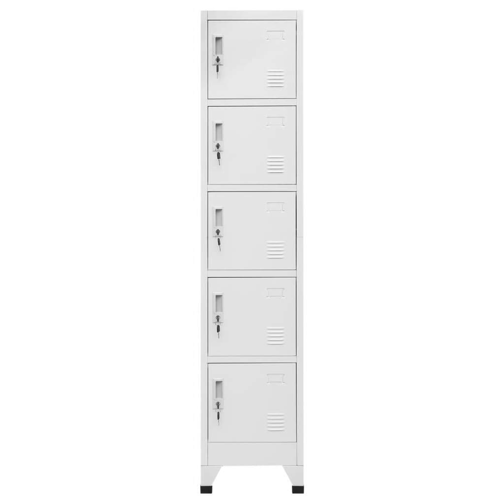 Locker Cabinet Light Grey 38x40x180 cm Steel