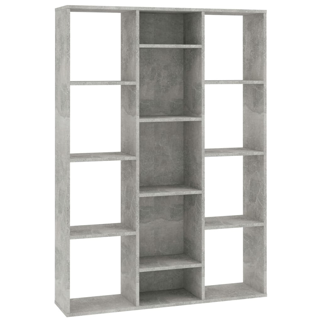 Room Divider/Book Cabinet Concrete Grey 100x24x140 cm Engineered Wood