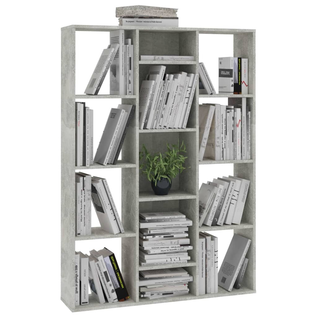 Room Divider/Book Cabinet Concrete Grey 100x24x140 cm Engineered Wood