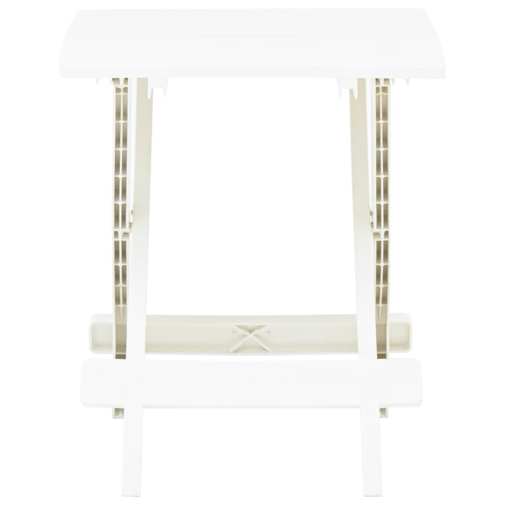 Folding Garden Table White 45x43x50 cm Plastic