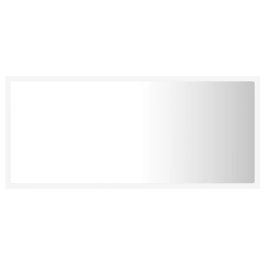 LED Bathroom Mirror White 90x8.5x37 cm Acrylic