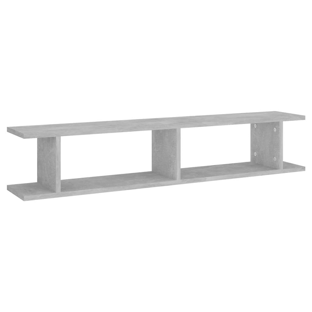 Wall Shelf 2 pcs Concrete Grey 105x18x20 cm Engineered Wood
