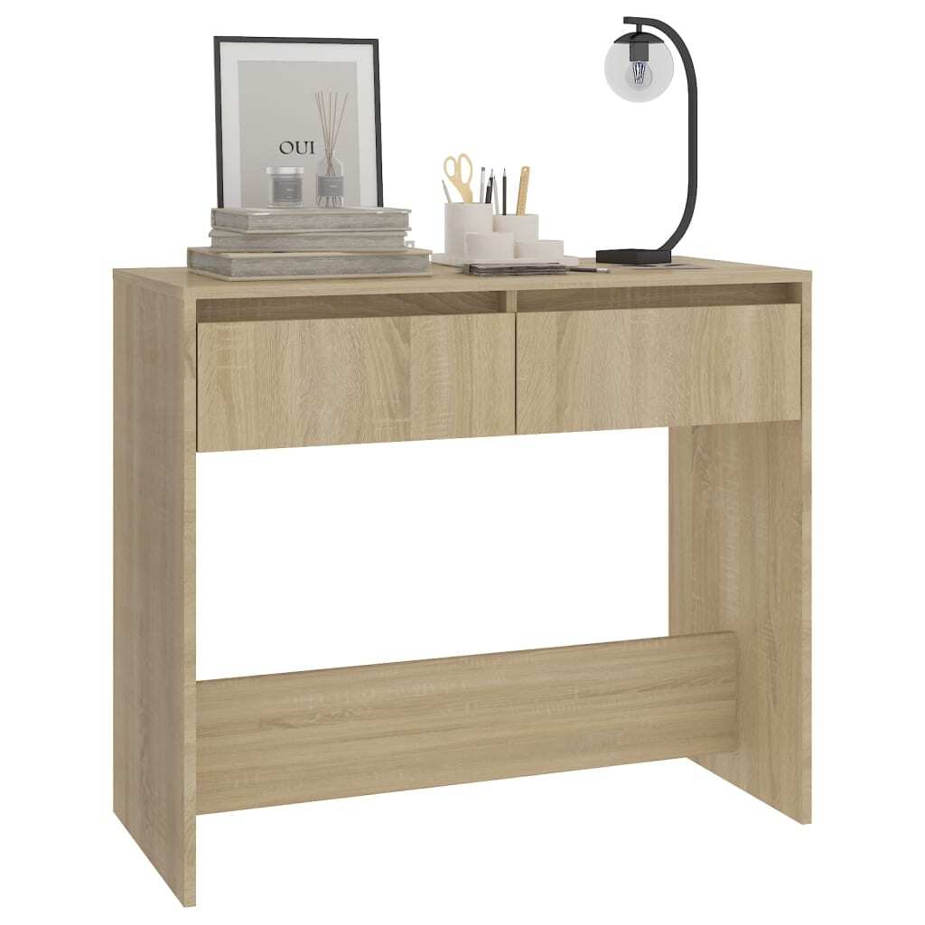 Console Table Sonoma Oak 89x41x76.5 cm Steel