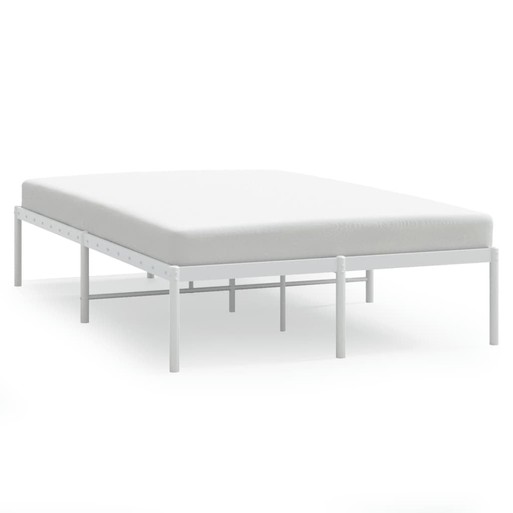 Metal Bed Frame White 120x200 cm