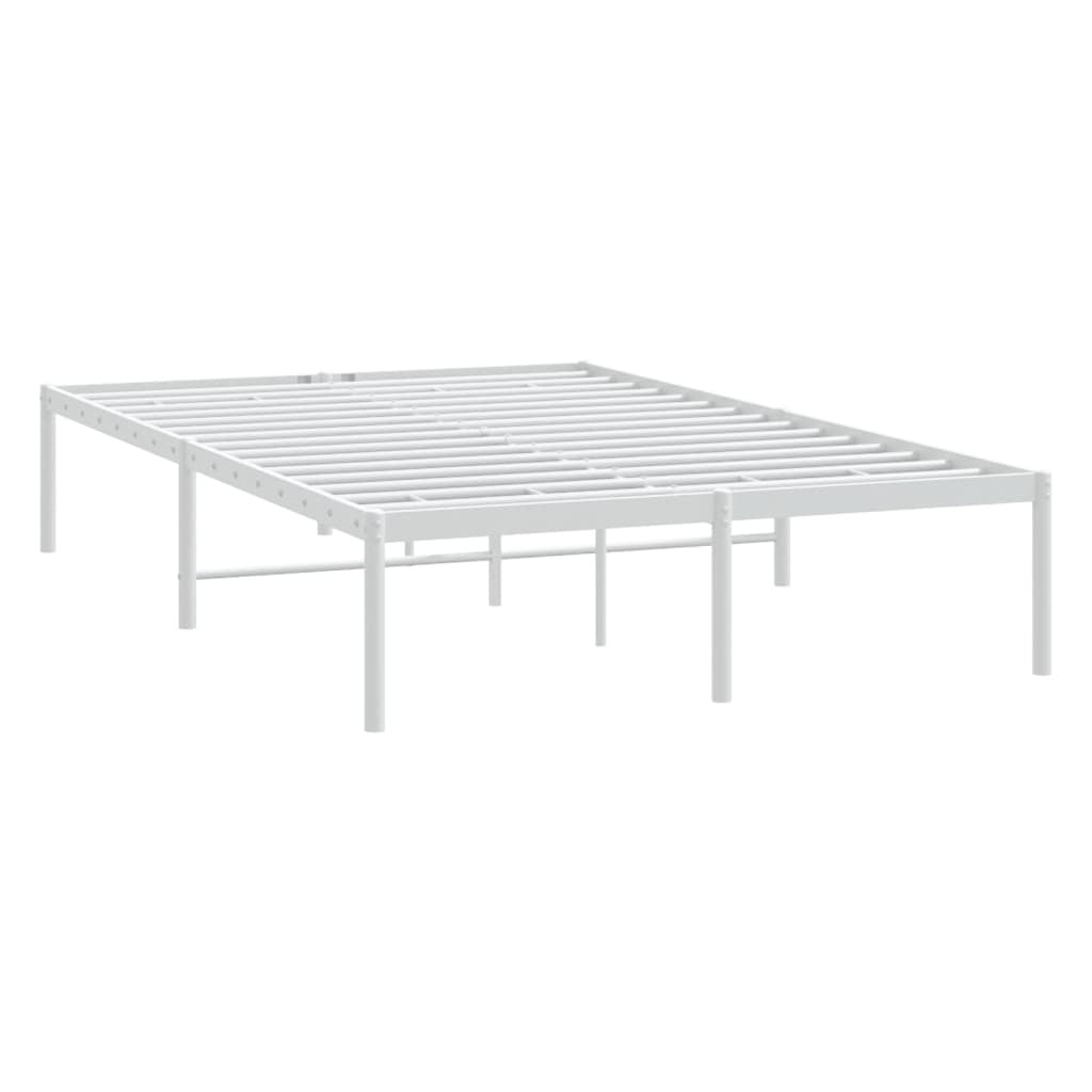 Metal Bed Frame White 120x200 cm