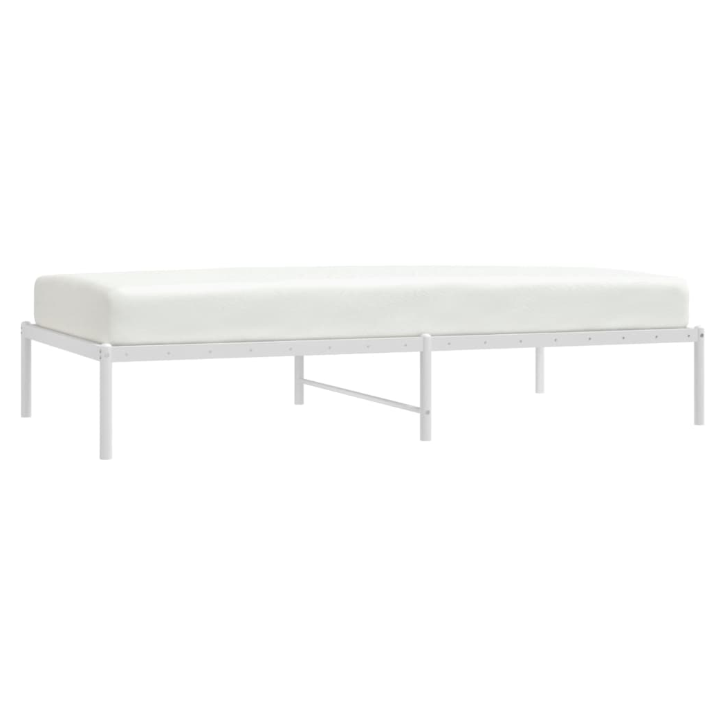 Metal Bed Frame White 100x190 cm