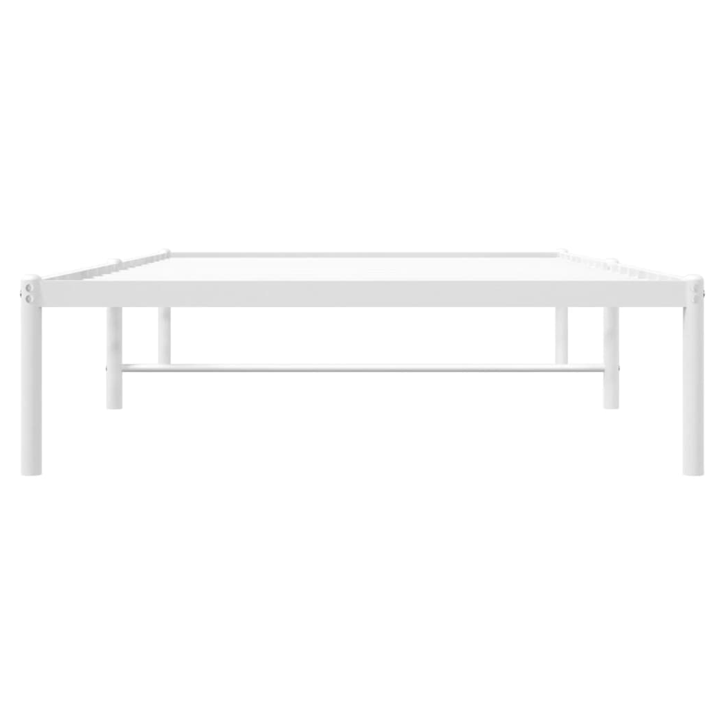 Metal Bed Frame White 100x190 cm