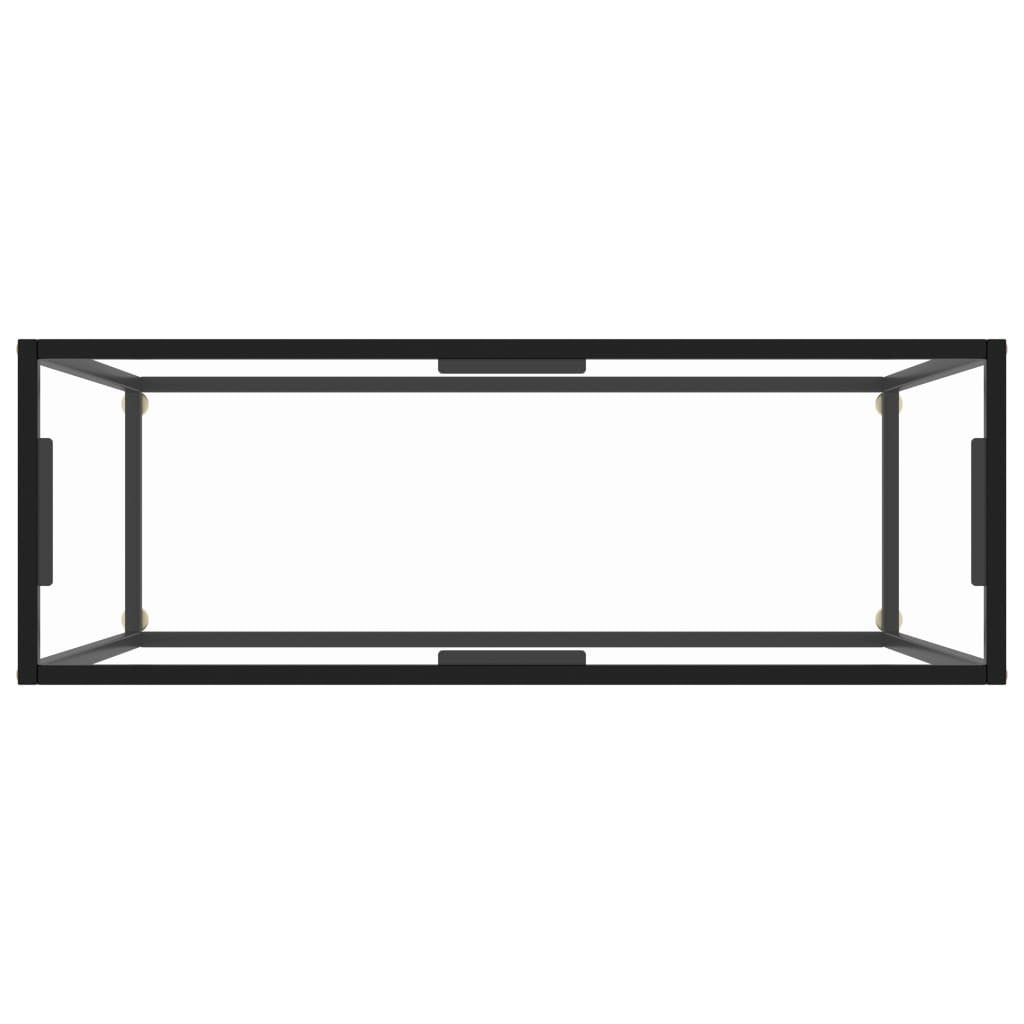 Console Table Transparent 100x35x75 cm Tempered Glass
