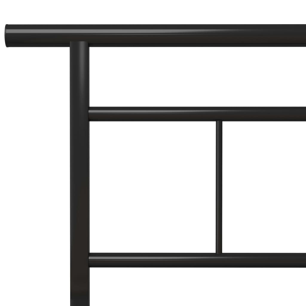 Bed Frame Black Metal 100x200 cm