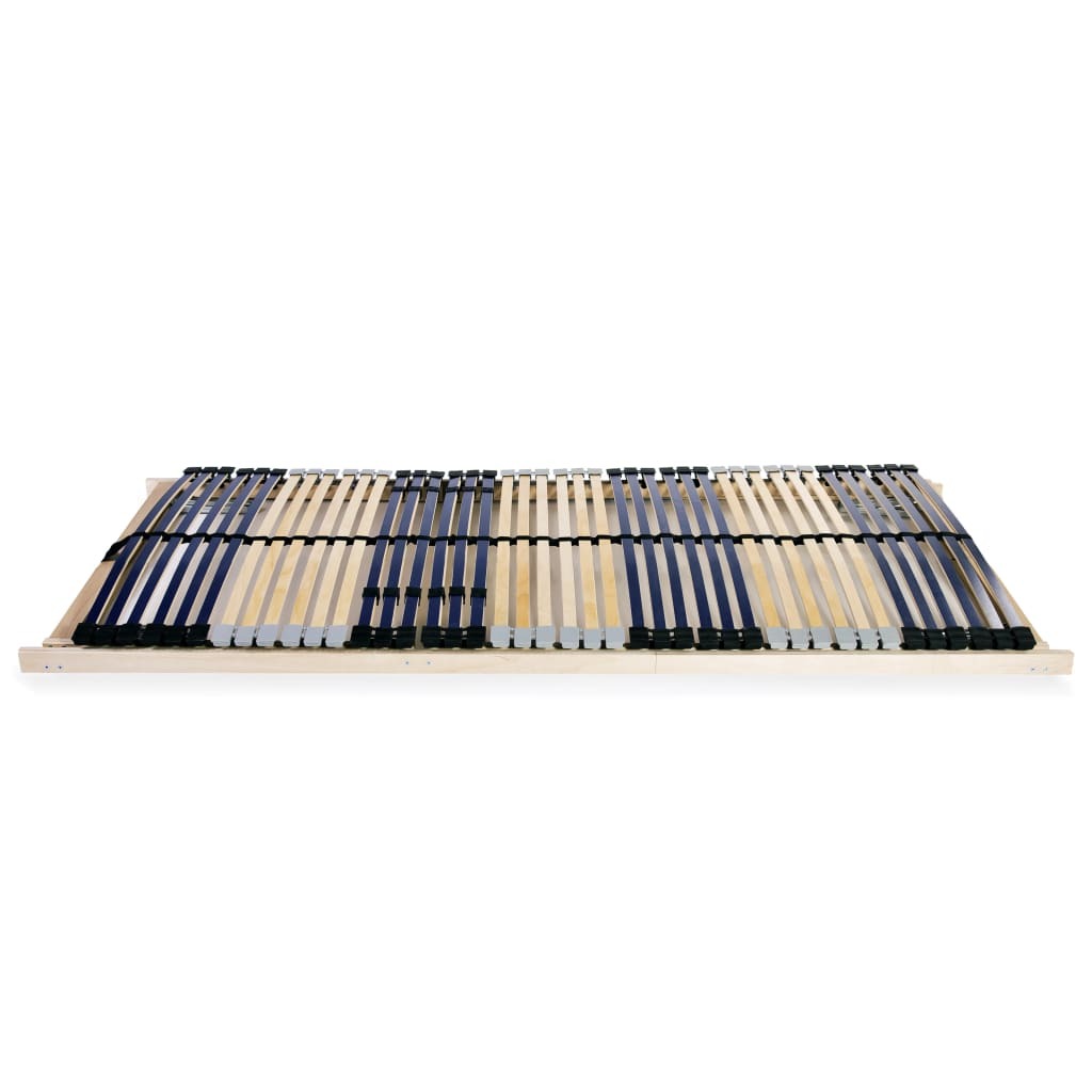 Slatted Bed Bases 2 pcs with 42 Slats 7 Zones 90x200 cm