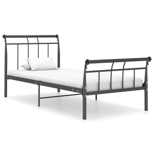 Bed Frame Black Metal 100x200 cm