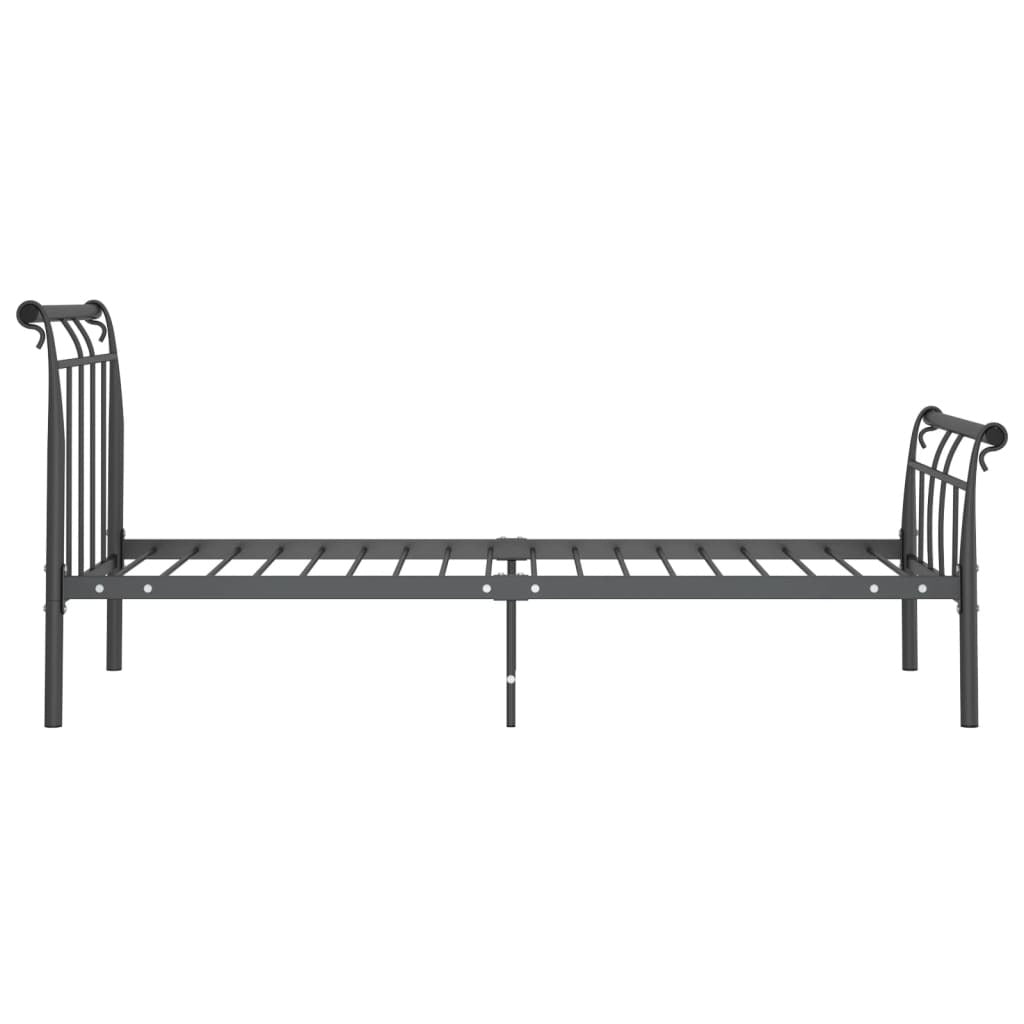 Bed Frame Black Metal 100x200 cm