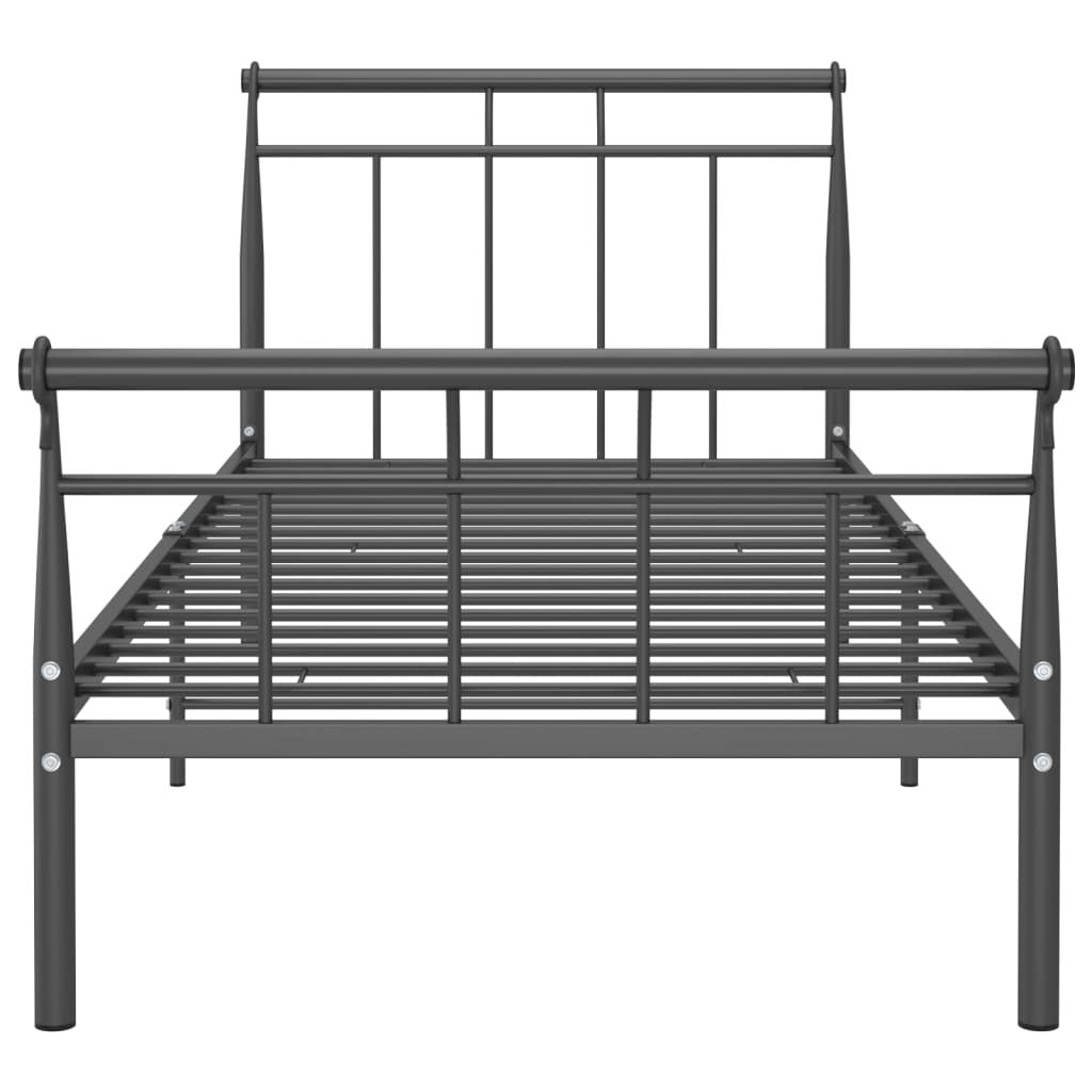 Bed Frame Black Metal 100x200 cm