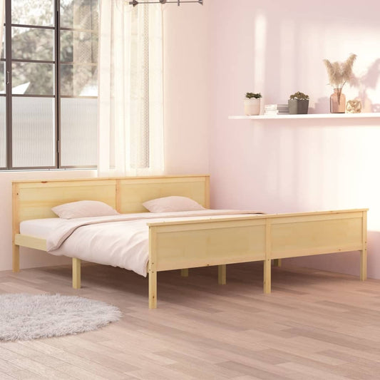 Bed Frame Solid Wood Pine 200x200 cm