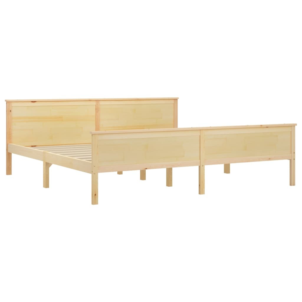 Bed Frame Solid Wood Pine 200x200 cm