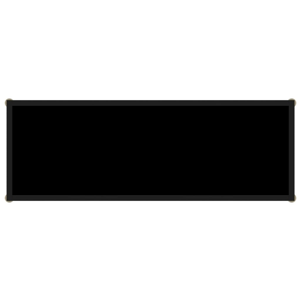 Console Table Black 100x35x75 cm Tempered Glass