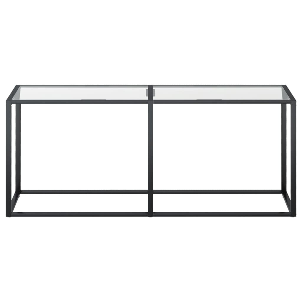 Console Table Transparent 180x35x75.5cm Tempered Glass