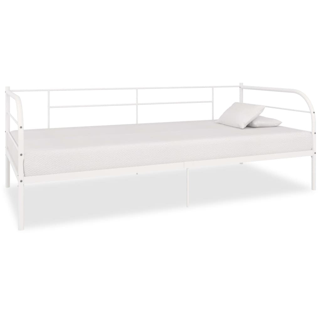 Daybed Frame White Metal 90x200 cm