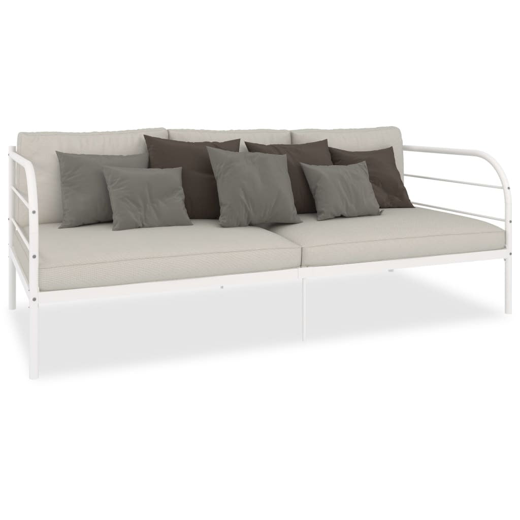 Daybed Frame White Metal 90x200 cm