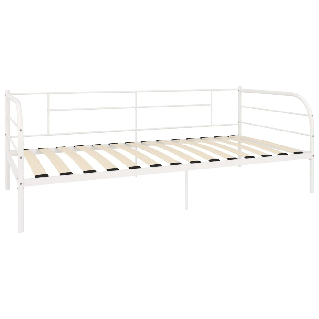 Daybed Frame White Metal 90x200 cm