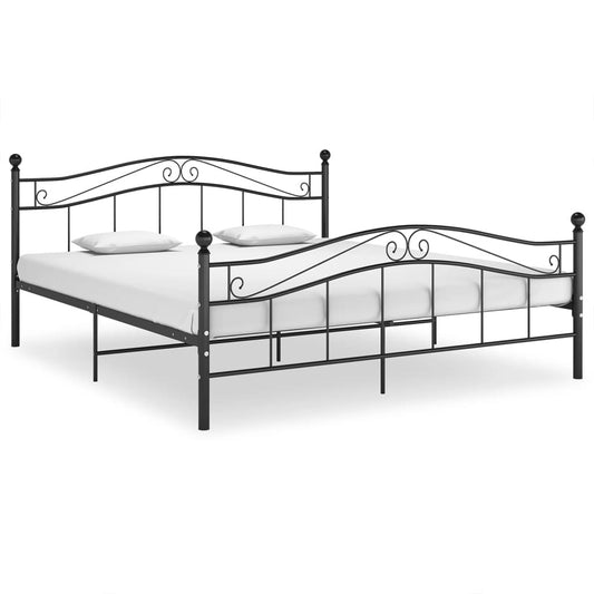 Bed Frame Black Metal 180x200 cm 6FT Super King