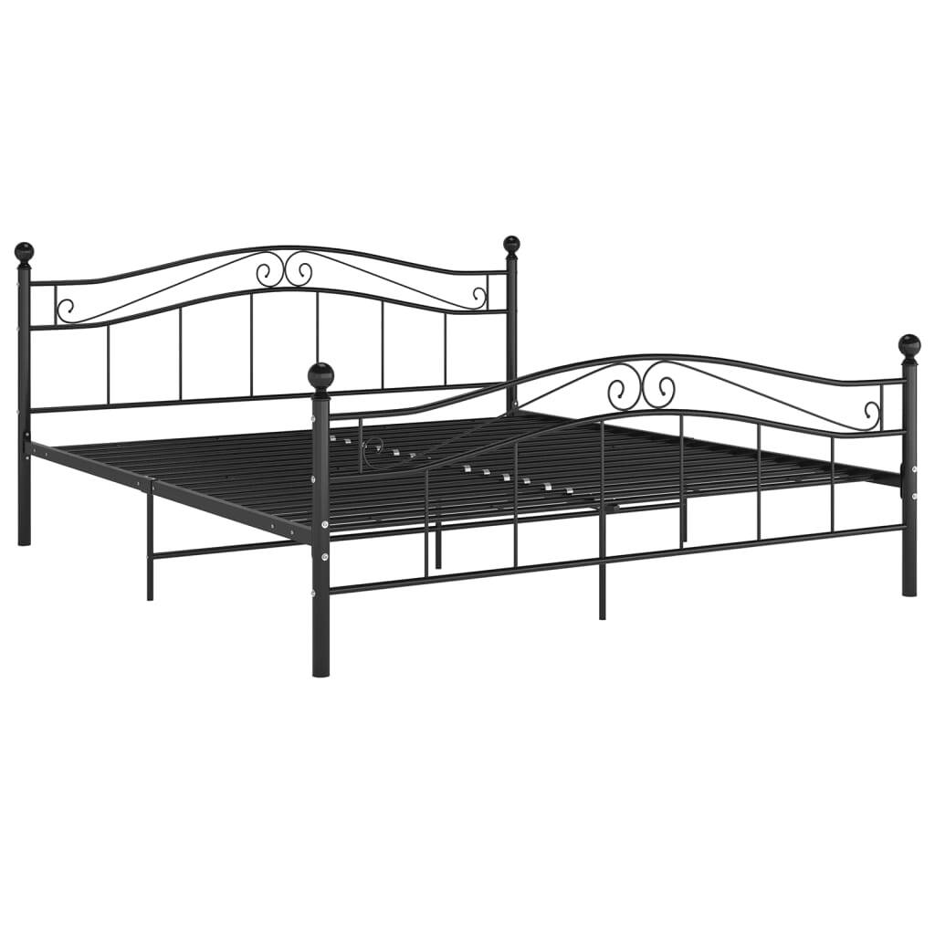 Bed Frame Black Metal 180x200 cm 6FT Super King