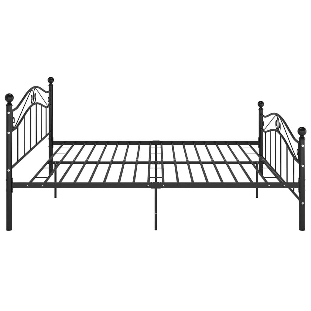 Bed Frame Black Metal 180x200 cm 6FT Super King