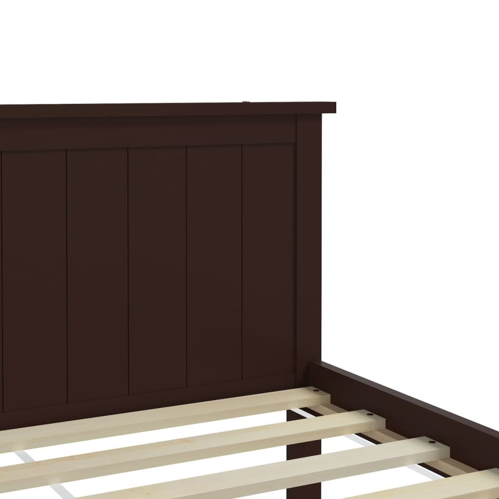 Bed Frame Dark Brown Solid Wood Pine 180x200 cm Super King