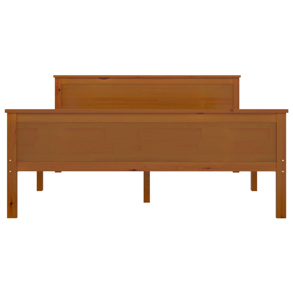 Bed Frame Honey Brown Solid Wood Pine 160x200 cm
