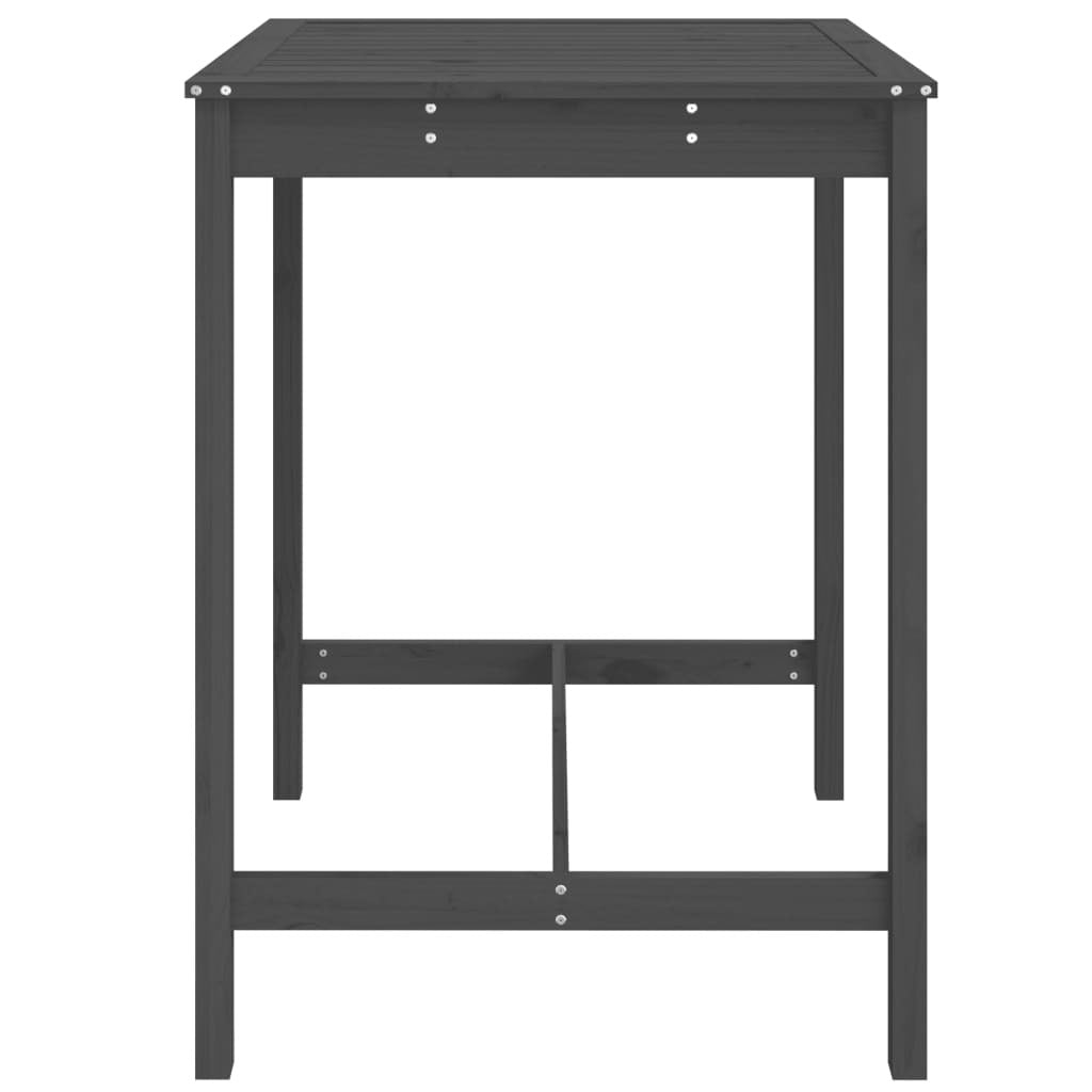 Garden Table Grey 82.5x82.5x110 cm Solid Wood Pine
