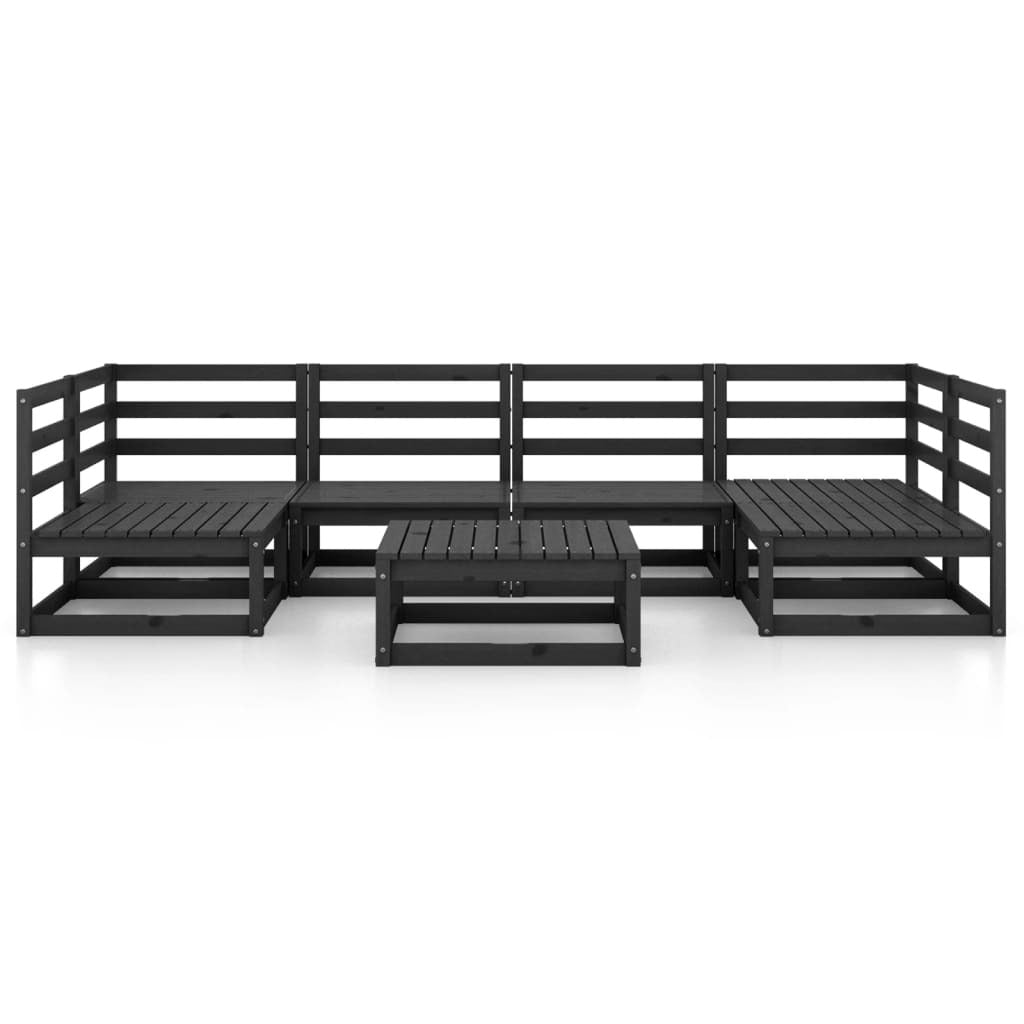 7 Piece Garden Lounge Set Solid Pinewood