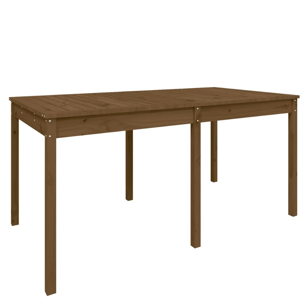 Garden Table Honey Brown 159.5x82.5x76 cm Solid Wood Pine