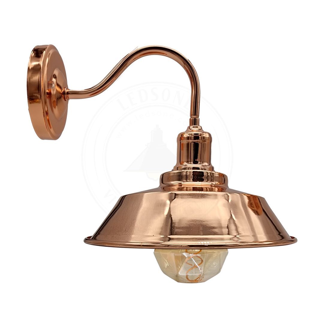 Vintage Industrial Rose Gold Retro Wall light Sturdy Metal Lamp Shade Lights Classic Style Electroplated Finish E27 lamp