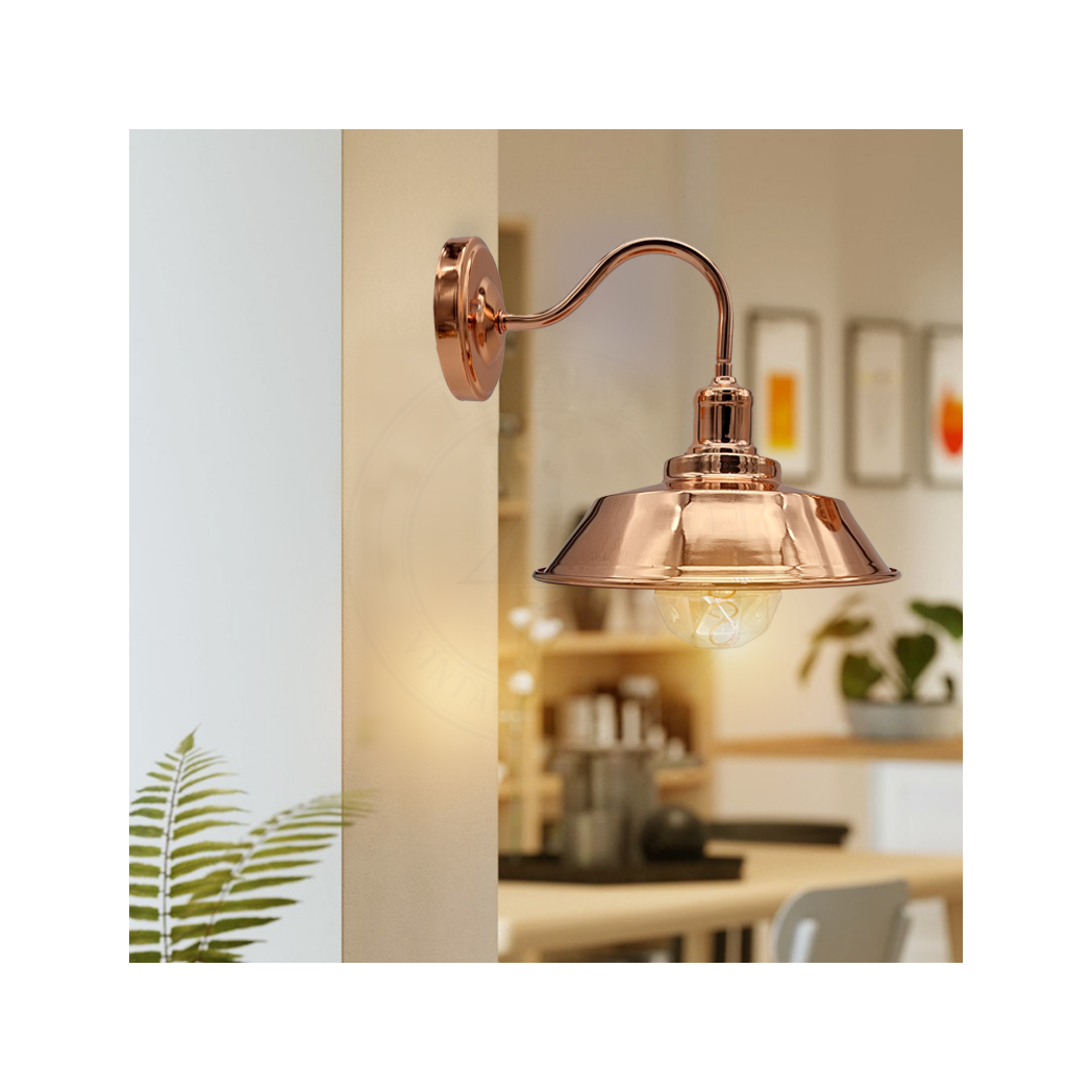 Vintage Industrial Rose Gold Retro Wall light Sturdy Metal Lamp Shade Lights Classic Style Electroplated Finish E27 lamp