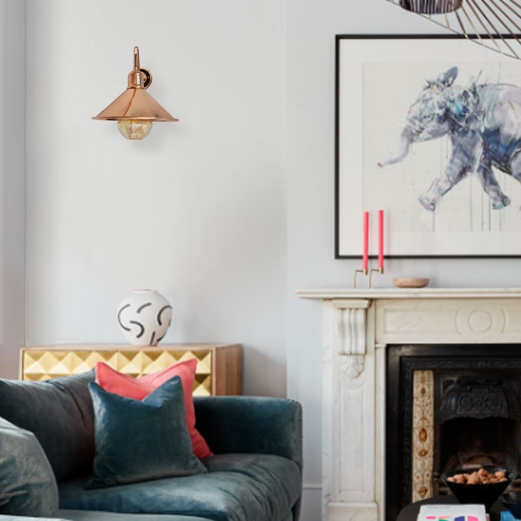 Vintage Industrial Rose Gold Retro Wall light Sturdy Metal Lamp Shade Lights Classic Style Electroplated Finish E27 lamp