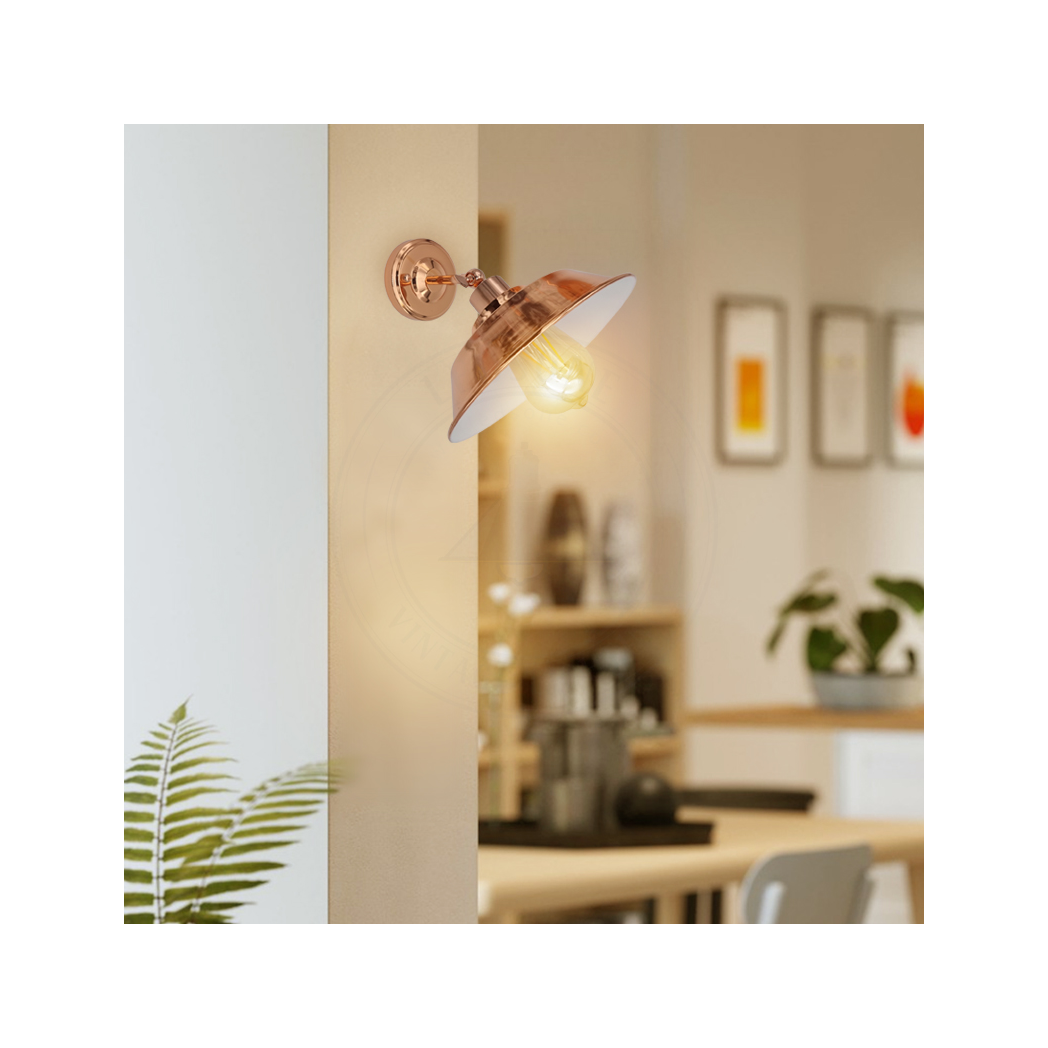 Vintage Industrial Rose Gold Retro Wall light Sturdy Metal Lamp Shade Lights Classic Style Electroplated Finish E27 lamp