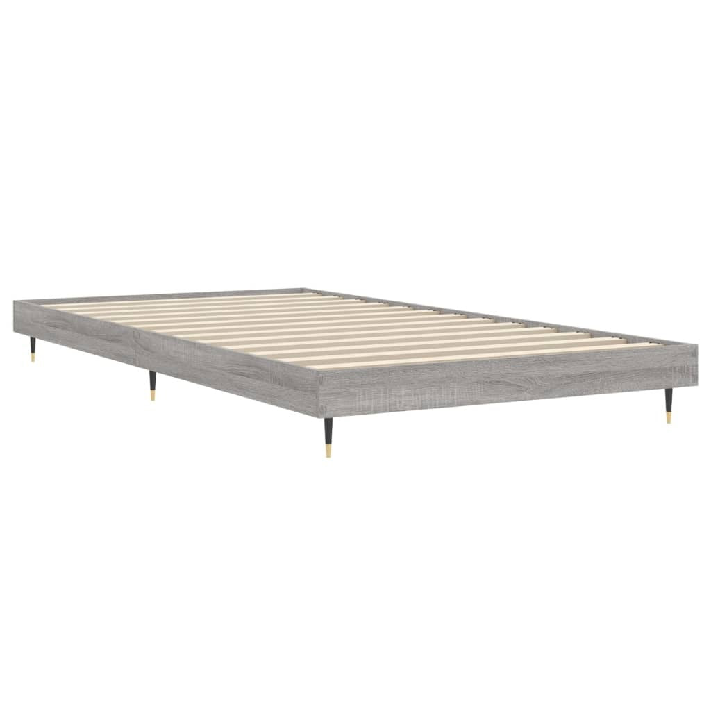 Bed Frame Grey Sonoma 90x200 cm Engineered Wood