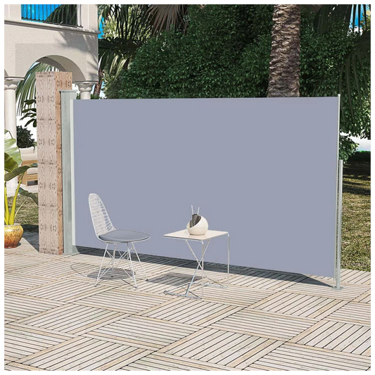 Patio Retractable Side Awning 160 x 300 cm Grey