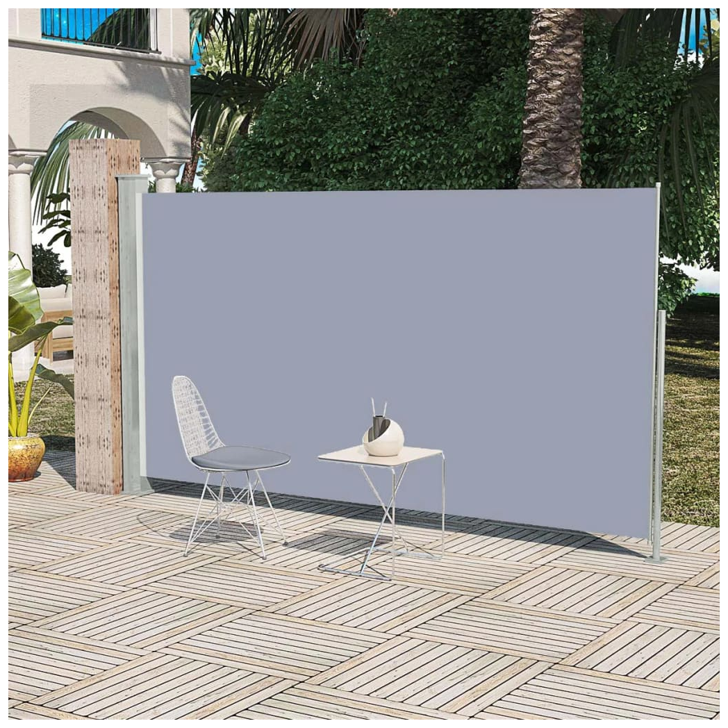 Patio Retractable Side Awning 160 x 300 cm Grey