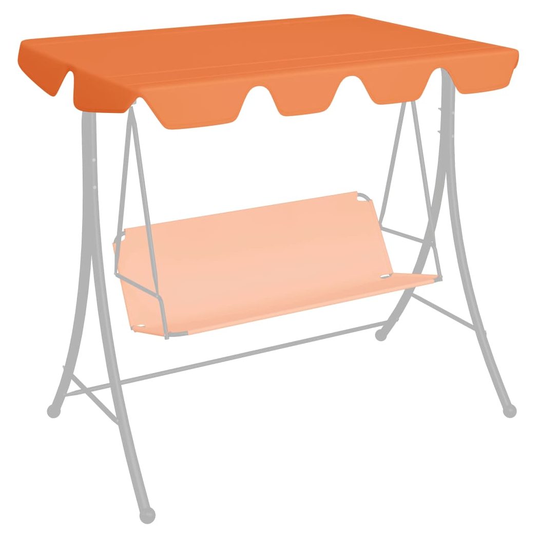 Replacement Canopy for Garden Swing Orange 188/168x145/110 cm