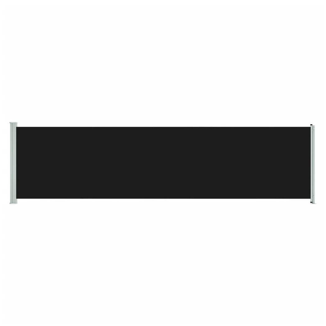 Patio Retractable Side Awning 600x160 cm Black