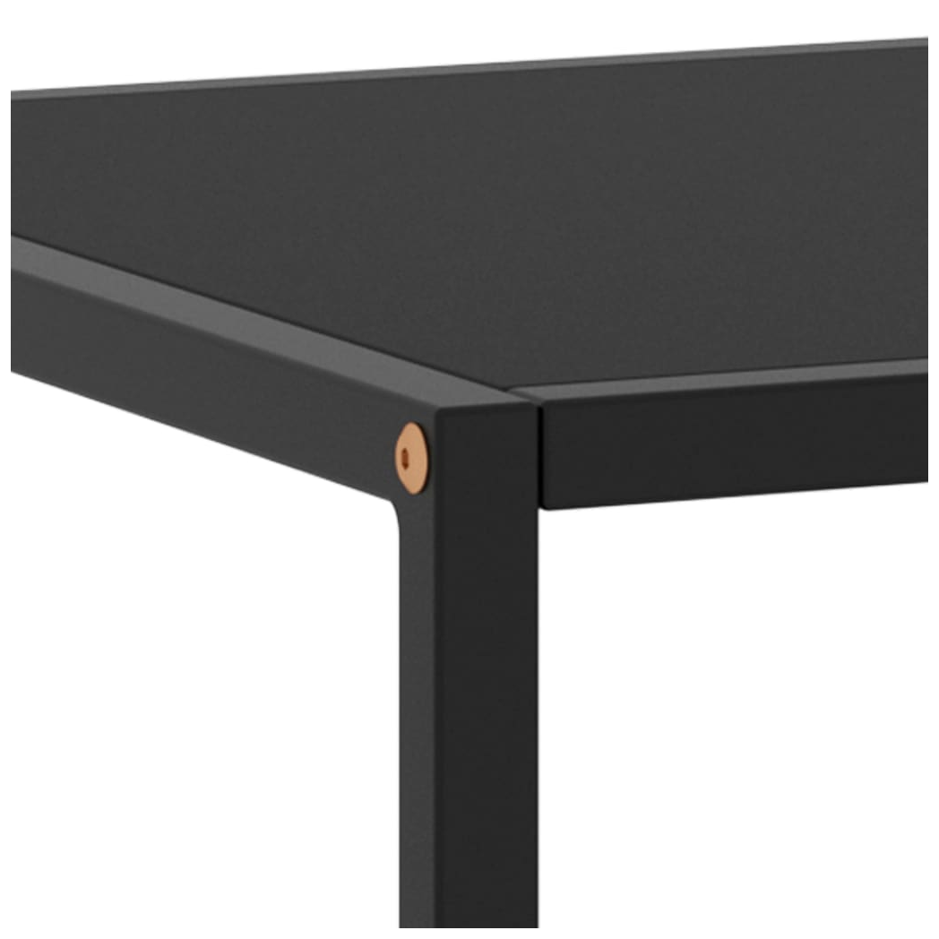Coffee Table Black with Black Glass 100x50x35 cm