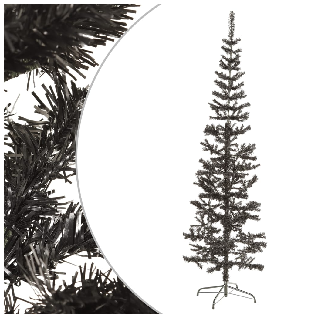 Slim Christmas Tree Black 210 cm