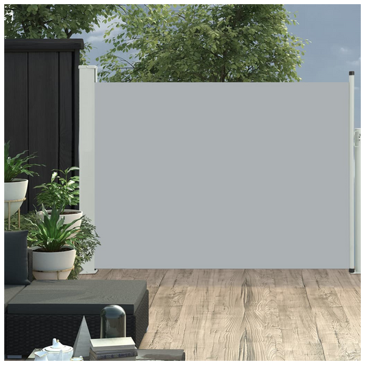 Patio Retractable Side Awning 120x500 cm Grey