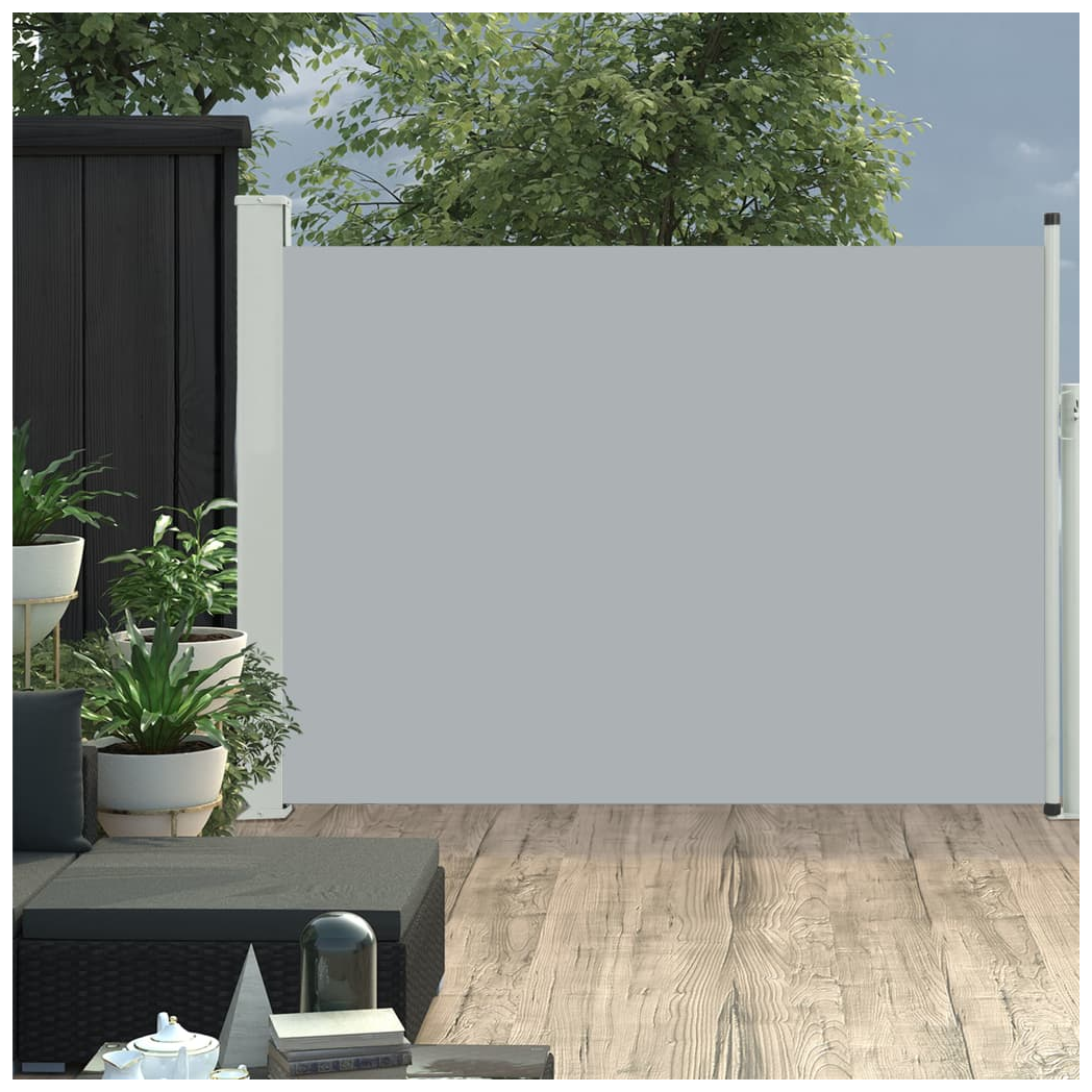 Patio Retractable Side Awning 120x500 cm Grey