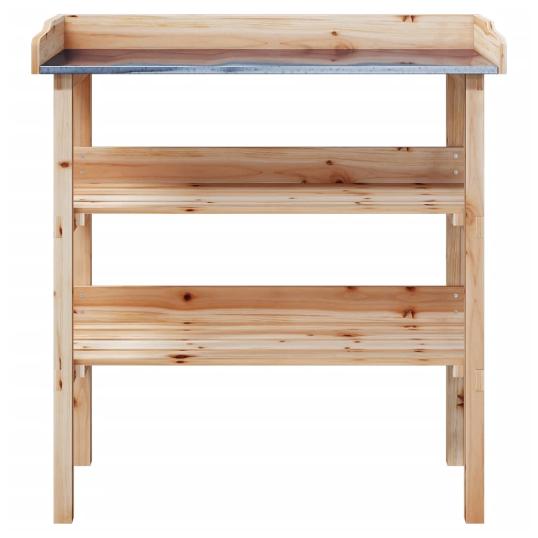 Plant Table with Shelves 78x38x82.5 cm Solid Wood Fir