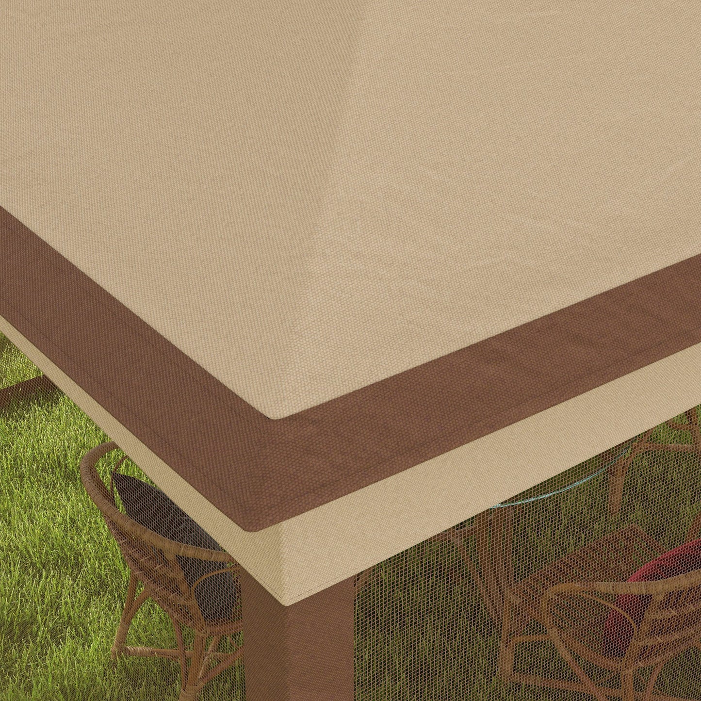 Svvalka Garden Folding Tent Heavy Duty Pop Up Gazebo for Party Khaki